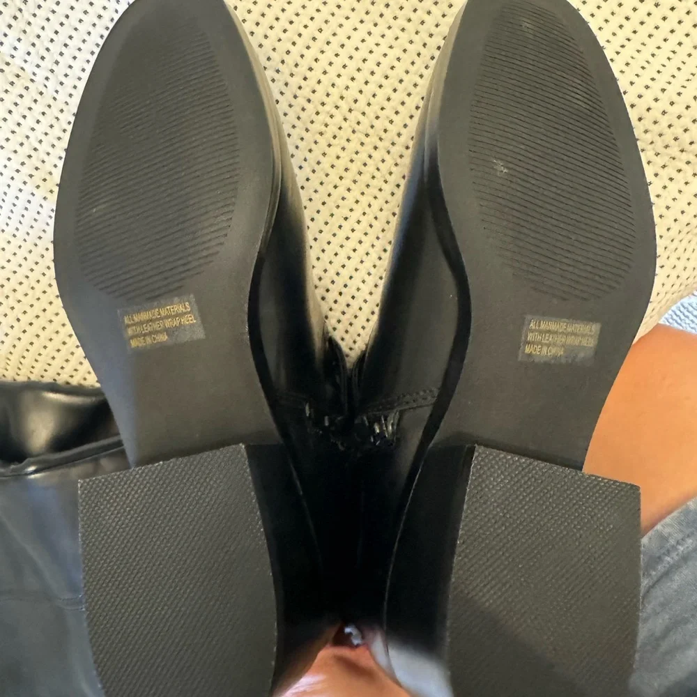 Dolce Vita Black Over the Knee Boots with Chunky Heel Sz 7 New - Picture 2 of 2